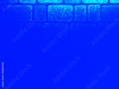 Blue and aqua vector grunge background of paving slabs covered with snow. UHD 4K wallpaper. For screen, desktop, site design, overlay, stencil, banner, stylization, design and polygraph. Good texture