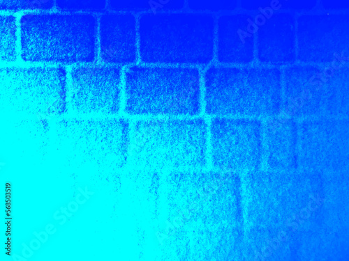 Aqua and blue vector grunge background of paving slabs covered with snow. UHD 4K wallpaper. For screen, desktop, site design, overlay, stencil, banner, stylization, design and polygraph. Good texture