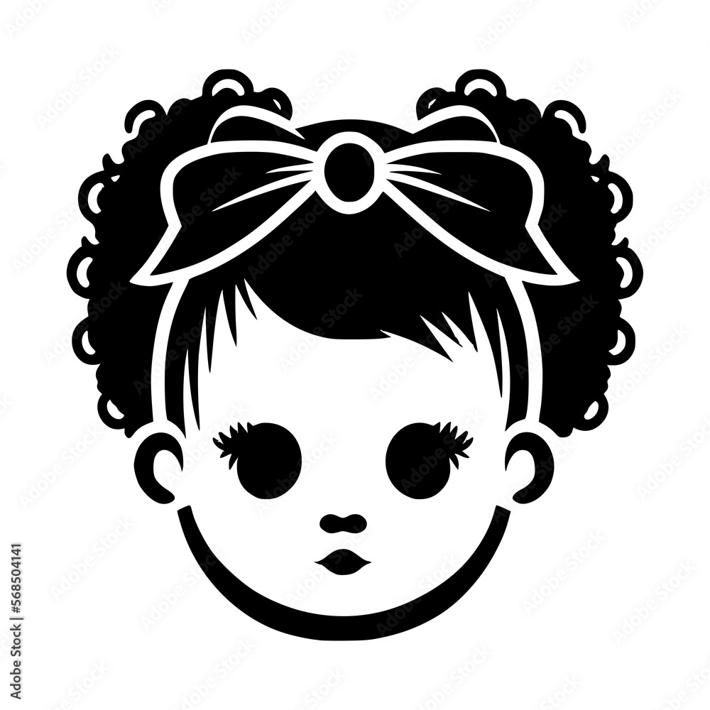 Fototapeta premium Ribboned Sweetheart Baby Face