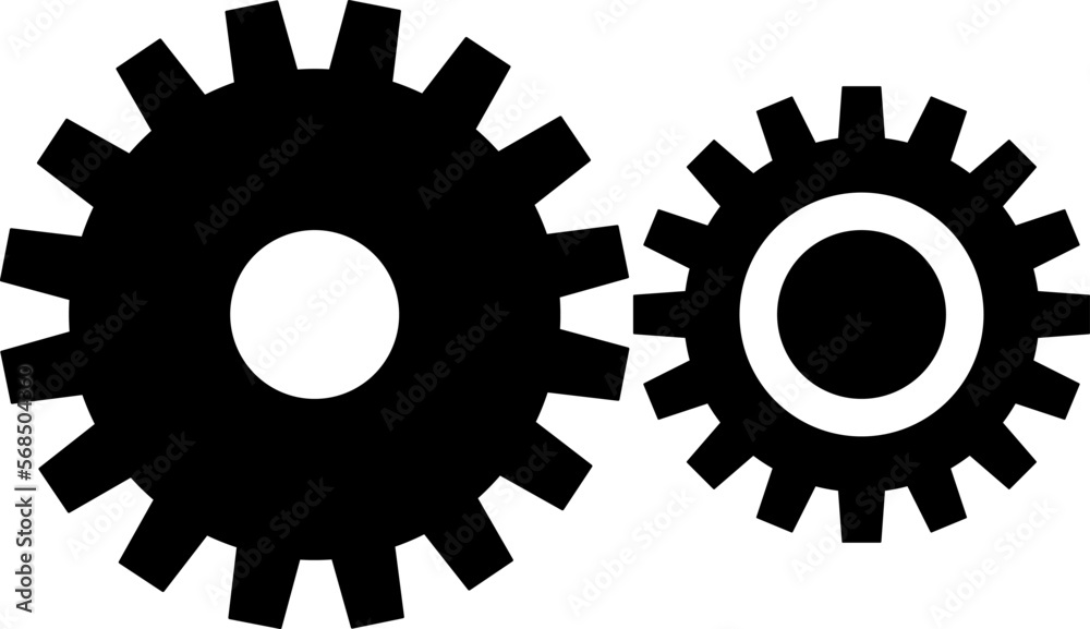 Gear Wheel or Cogwheel Industrial Machinery and Engine Symbol Icon. Vector Image. Gear Wheel or Cogwheel Industrial Machinery and Engine Symbol Icon. Vector Image.