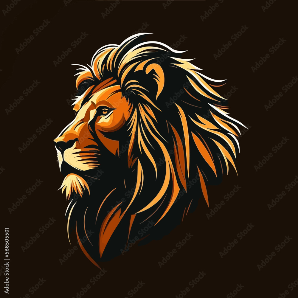 Lion Head Lion Logo Symbol Gaming Logo Elegant Element For Brand Lion Head Lion Logo Symbol Gaming Logo Elegant Element For Brand