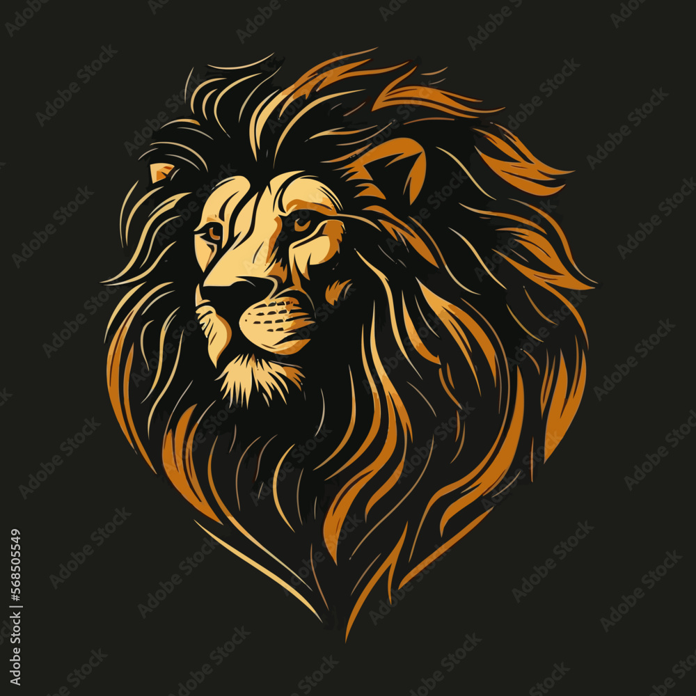 Lion Head Lion Logo Symbol - Gaming Logo Elegant Element for Brand - Abstract Symbols 