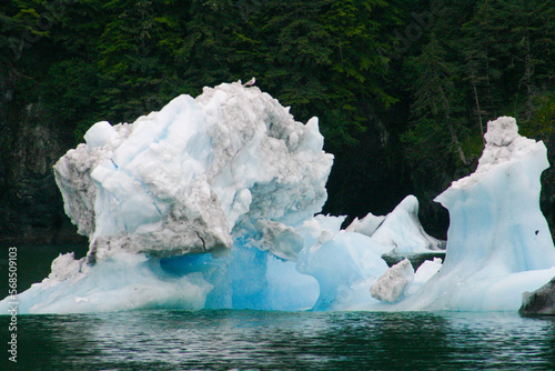 Ice Bergs in the Valdez, Alaska, Channel 