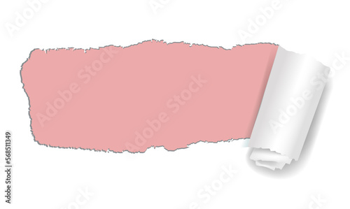 pink torn paper