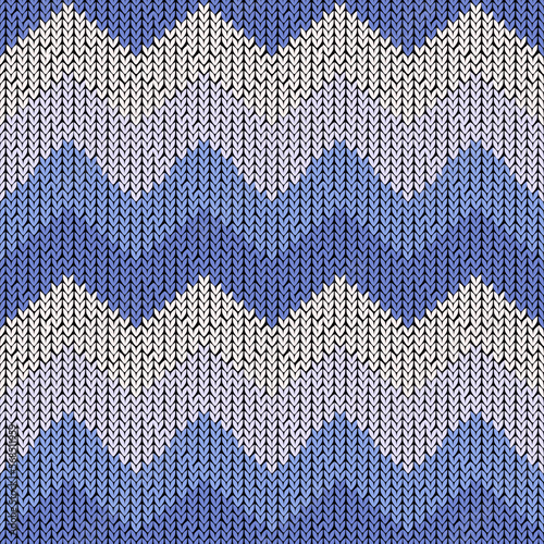 Seamless zigzag knitting pattern vector