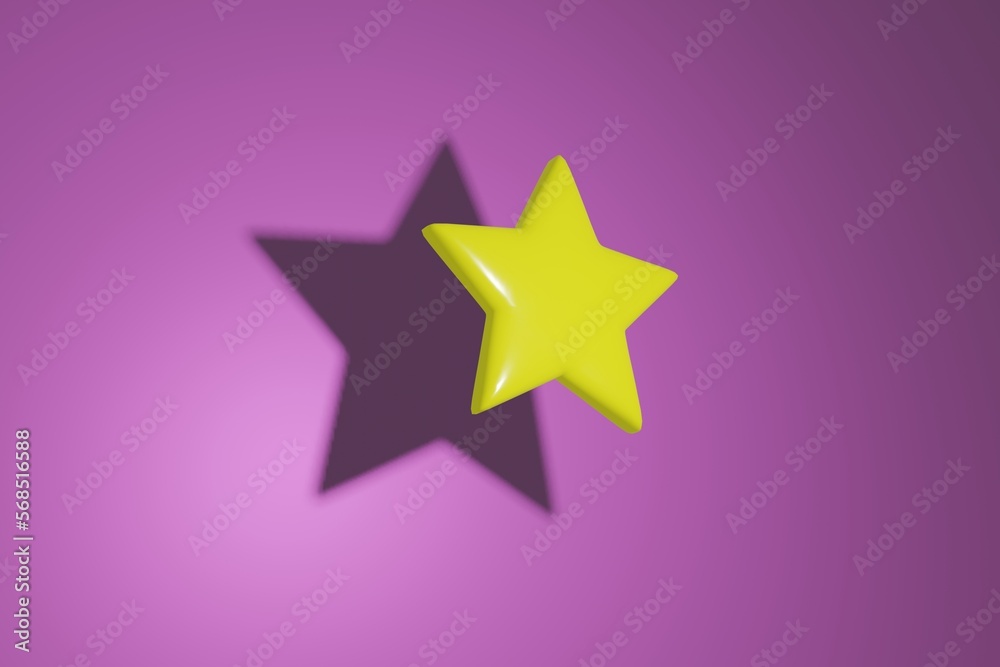Yellow star shape paper sticker label isolated on white background Yellow star shape paper sticker label isolated on white background