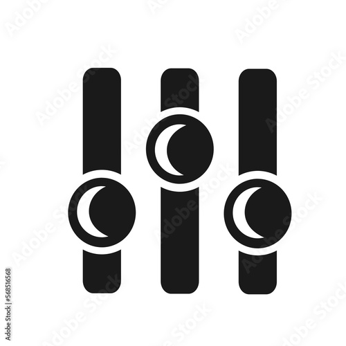 Vector illustration, settings icon. Flat design.