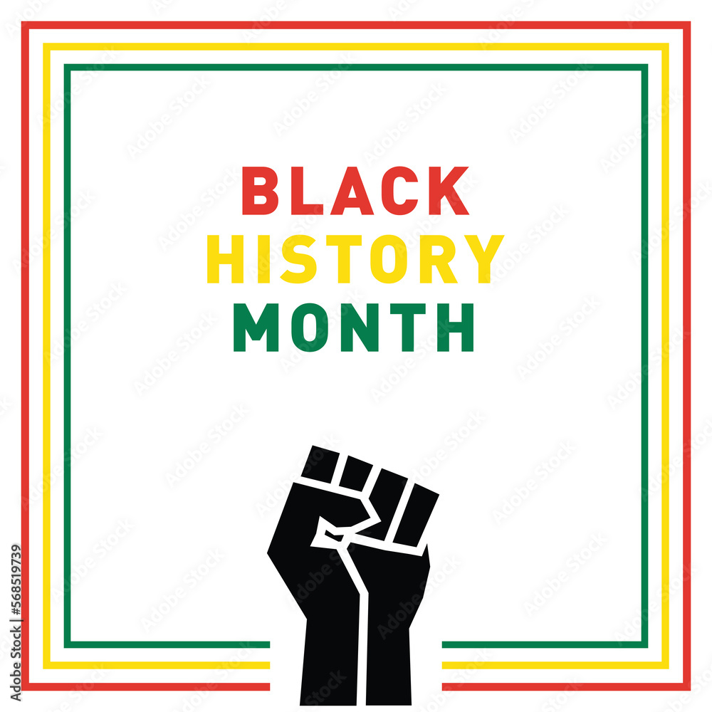Black history month fist vector
