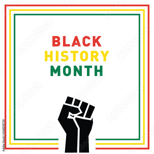 Black history month fist vector