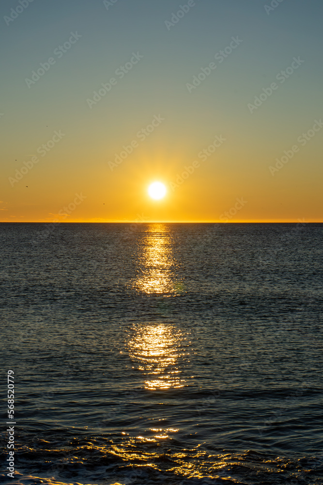 Sunrise over Mediterranean Sea, Costa del Sol, Malaga, Spain