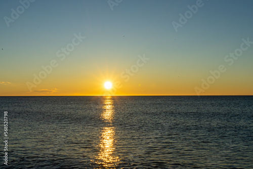 Sunrise over Mediterranean Sea, Costa del Sol, Malaga, Spain