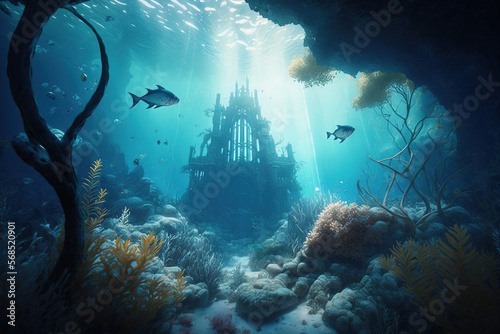 sunken civilization city Atlantis -KI