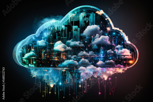 cloud computing concept. Generative AI 