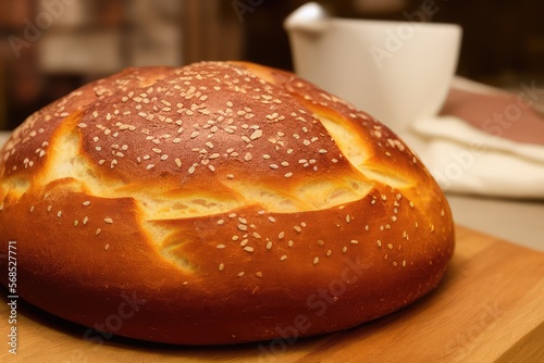High-Resolution Image of Fresh Bakery Bread Showcasing its Aromatic and Appetizing Qualities, Perfect for Adding a Delicious Element to any Design Project