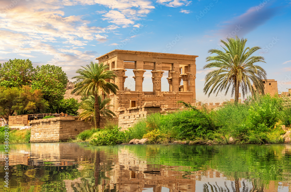Trajan's Kiosk or the Pharaoh's Bed on the Philae Temple, Aswan, Egypt