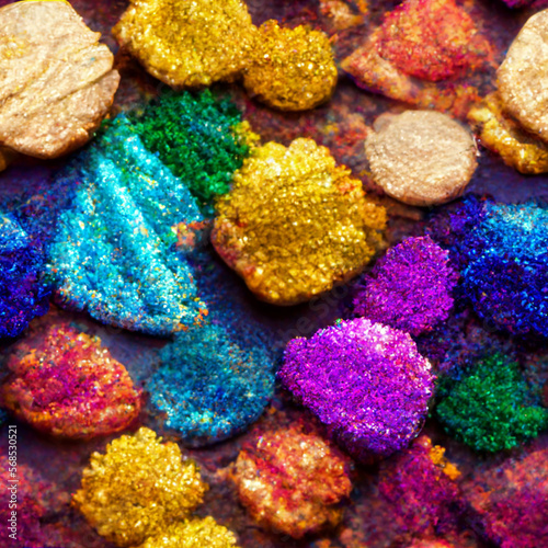 carnival sequin pride colors pattern © Ana