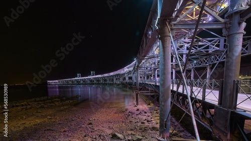 Ore dock of the Riotinto company on the Odiel River, Huelva, Spain photo