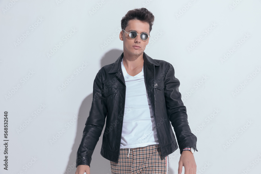 casual man with cool vibe posing casual man with cool vibe posing