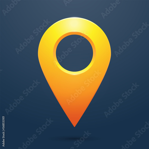 The geolocation icon is yellow on a dark blue background. Realistic pin code icon of the geolocation map. Vector EPS 10. Free Download The geolocation icon is yellow on a dark blue background. Realistic pin code icon of the geolocation map. Vector EPS 10. - GFXLoad