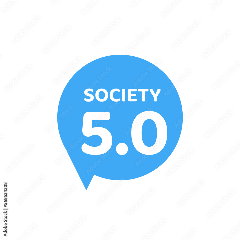 Society 5.0 design. Human-centered association. Sustainable, inclusive system.Isolated vector illustrations Society 5.0 design. Human-centered association. Sustainable, inclusive system.Isolated vector illustrations