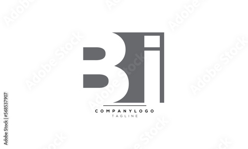 Alphabet letters Initials Monogram logo BI, BI INITIAL, BI letter