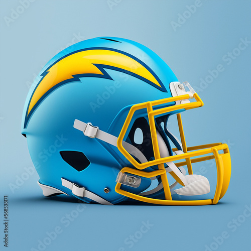 american football helmet, created by AI, blue