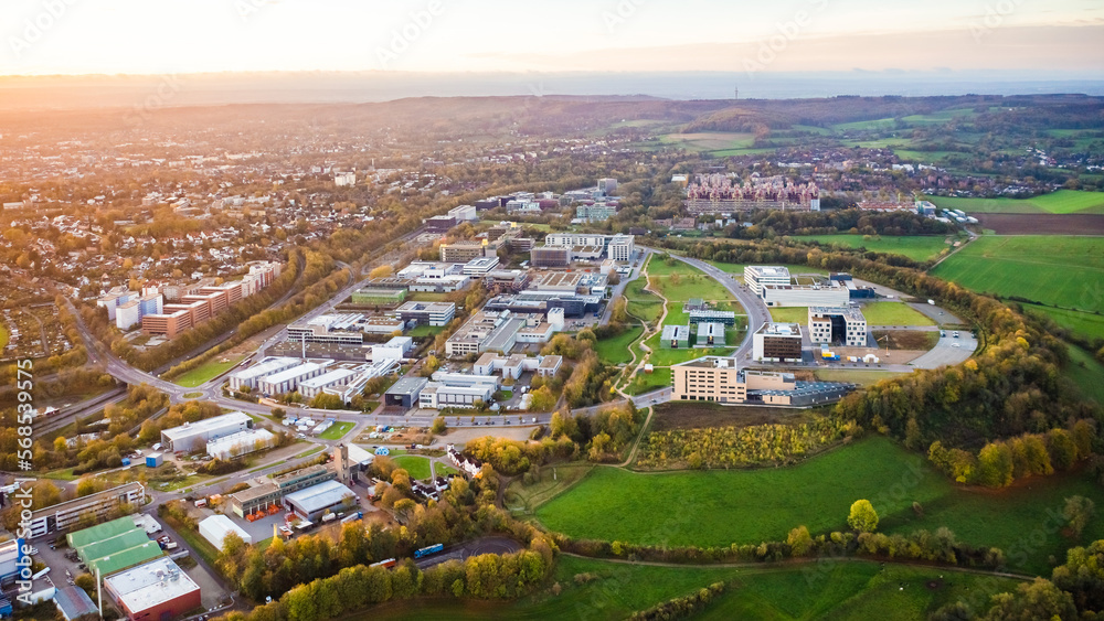 aerial view of Aachen, University, Campus