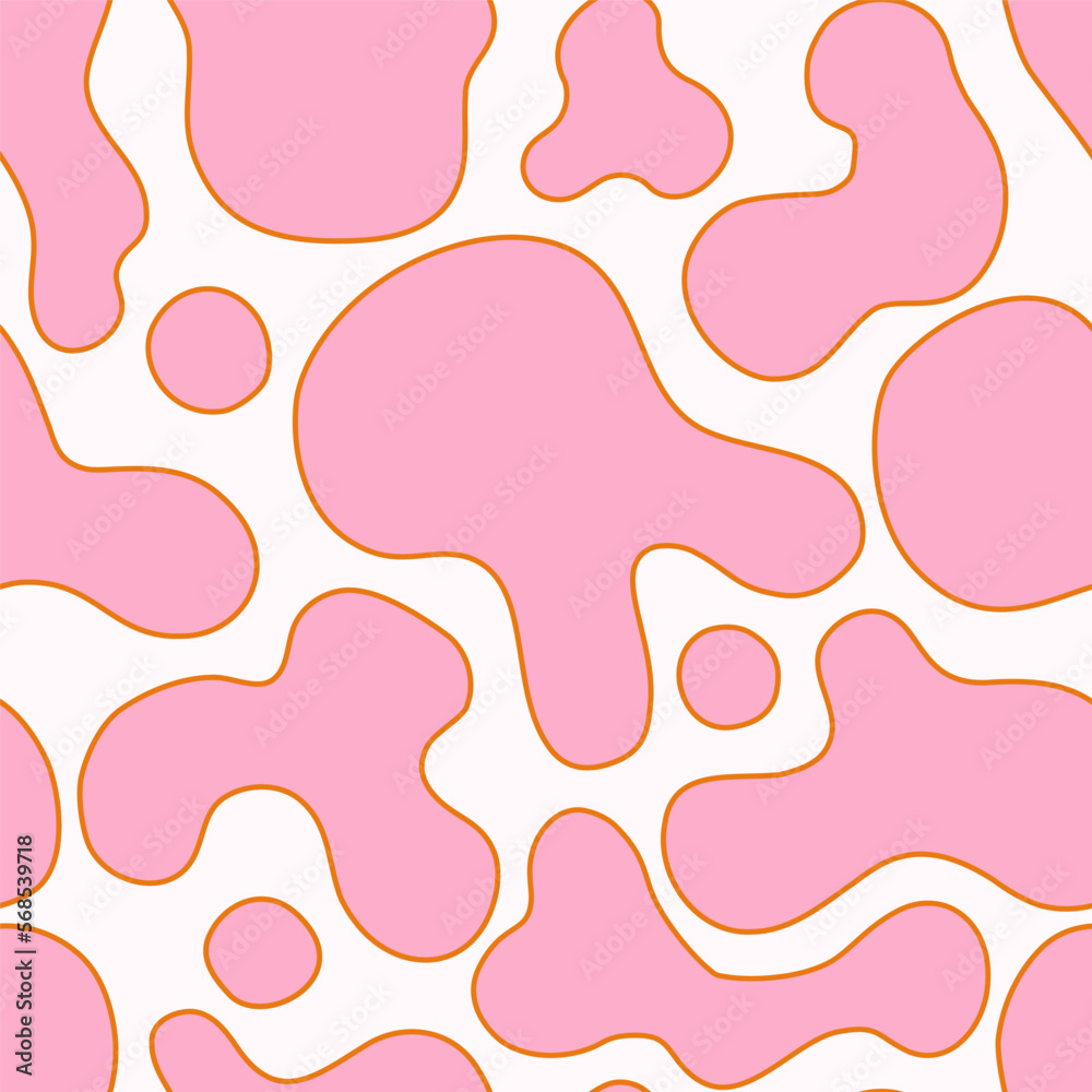 Funky summer groovy lava lamp vector seamless pattern. Funky summer groovy lava lamp vector seamless pattern.
