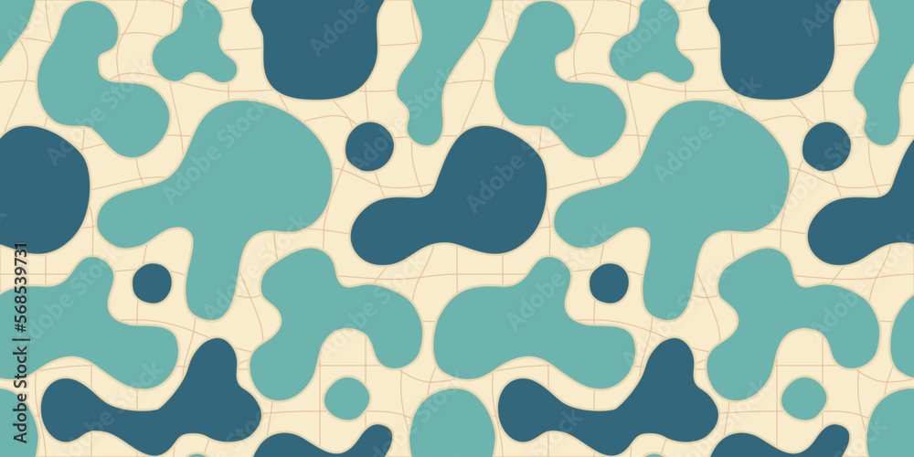 Funky summer groovy lava lamp vector seamless pattern. Funky summer groovy lava lamp vector seamless pattern.