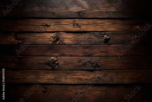 old wooden background, Old Dark Wood Background illustration, Generative Ai