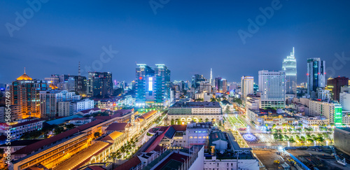 Panorama view of district 1 in Ho Chi Minh city Saigon Vietnam