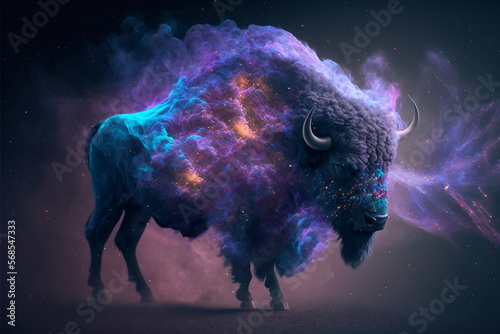 Spirit animal - Bison, Generative AI