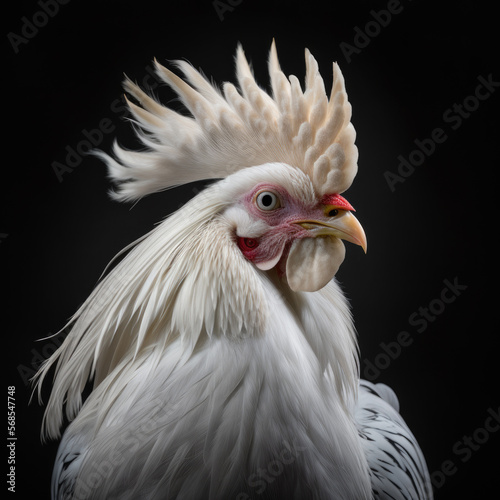White Rooster Portrait
