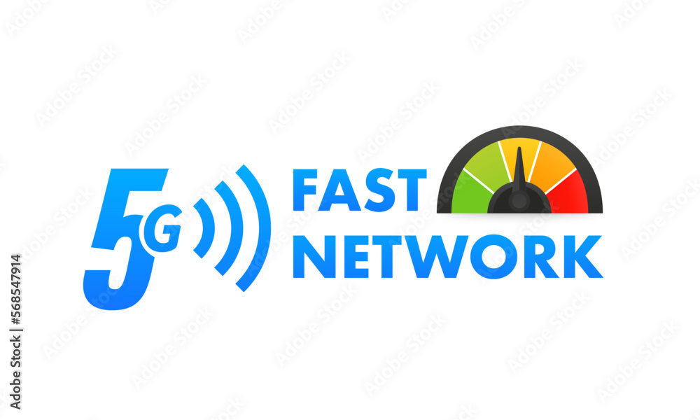 5g fast network logo. The concept of high-speed 5g Internet. Abstract symbol of 5g network speed. Speedy in motion logo design. Vector illustration 5g fast network logo. The concept of high-speed 5g Internet. Abstract symbol of 5g network speed. Speedy in motion logo design. Vector illustration