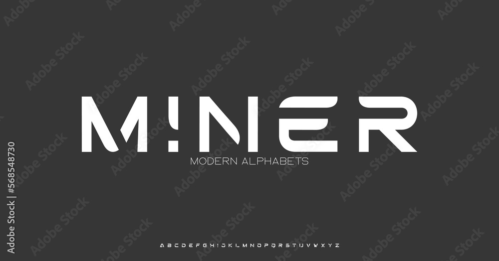 Modern Sports tech font typography. MINIMAL vector typeface for a company. Minimal gaming fonts for logo design.	