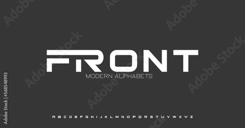 Modern Sports tech font typography. MINIMAL vector typeface for a company. Minimal gaming fonts for logo design.	