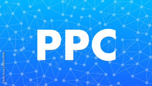 PPC advertising online on a laptop. Marketing strategy for business promotion. Pay for the banner on the web page. Vector illustration