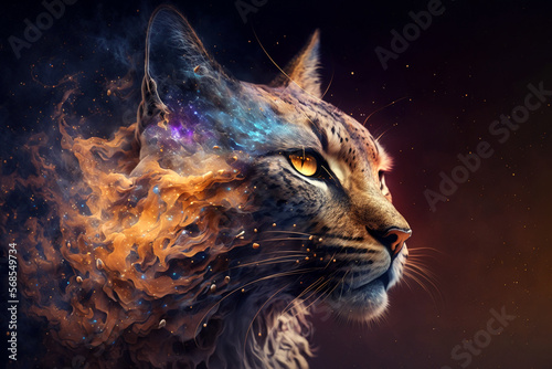 Spirit animal - Lynx, Generative AI © Alcuin