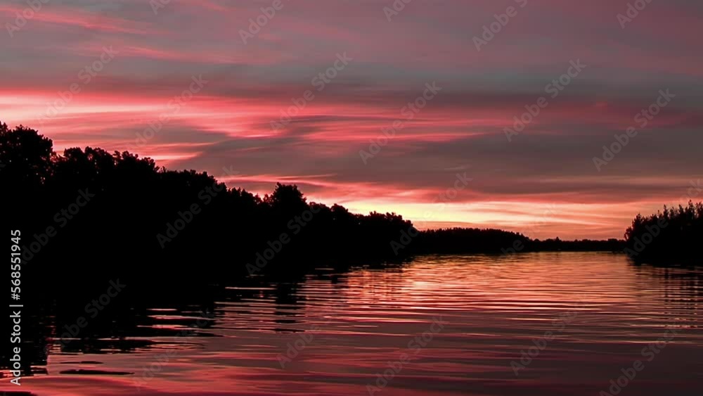 River at Sunset in Delta Tigre, Buenos Aires Province, Argentina. River at Sunset in Delta Tigre, Buenos Aires Province, Argentina.