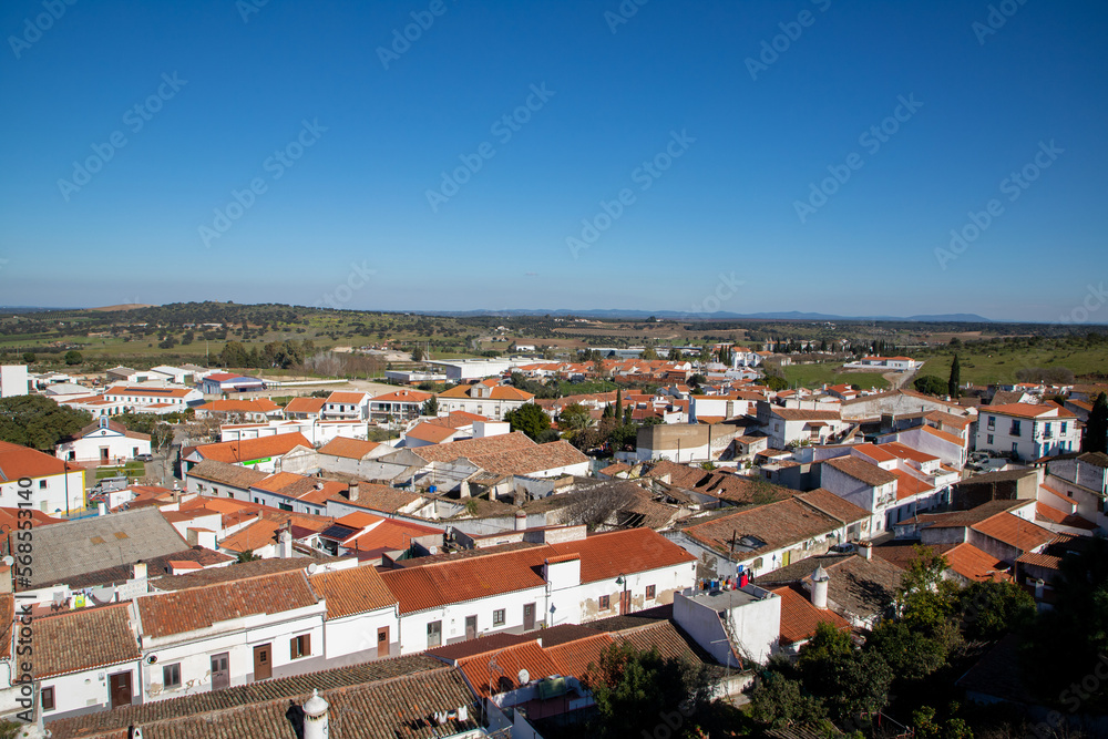 Landscape of the Serpa city - Portugal seen from above