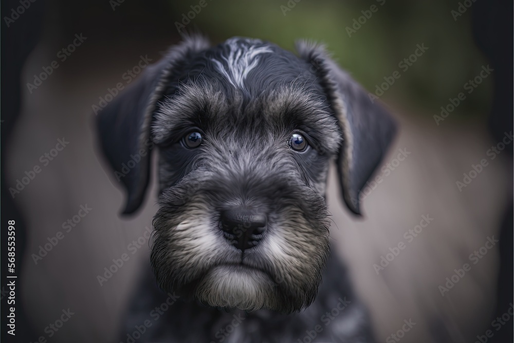 Standard schnauzer puppy