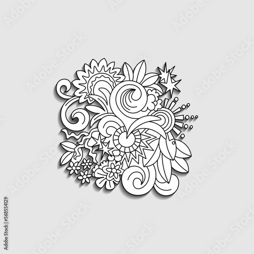 fantasy isolated vector coloring book for relaxation. contour picture for coloring in your favorite colors
