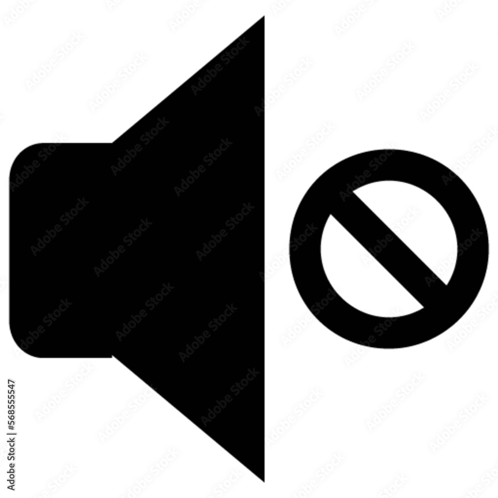 mute vector, icon, symbol, logo, clipart, isolated. vector illustration. vector illustration isolated on white background.