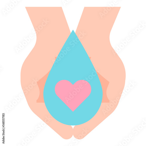 save world water day flat icon