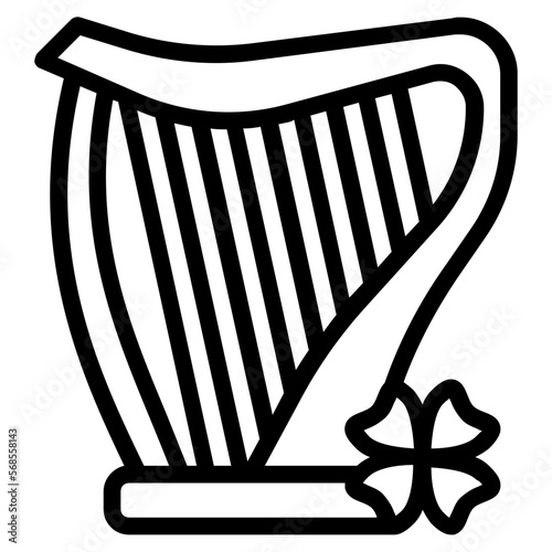 st patricks day harp icon