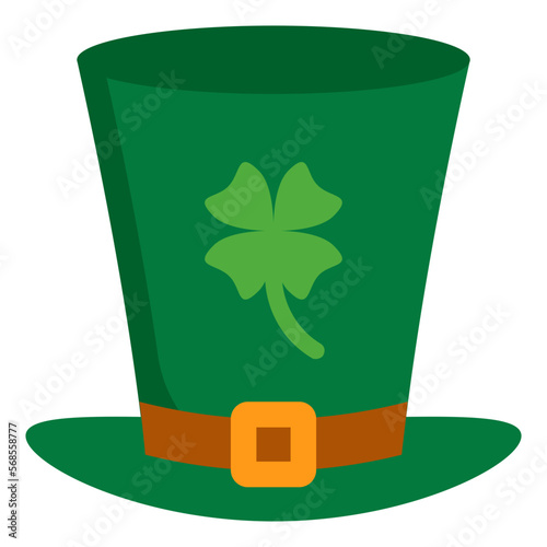st patricks day saint hat flat icon