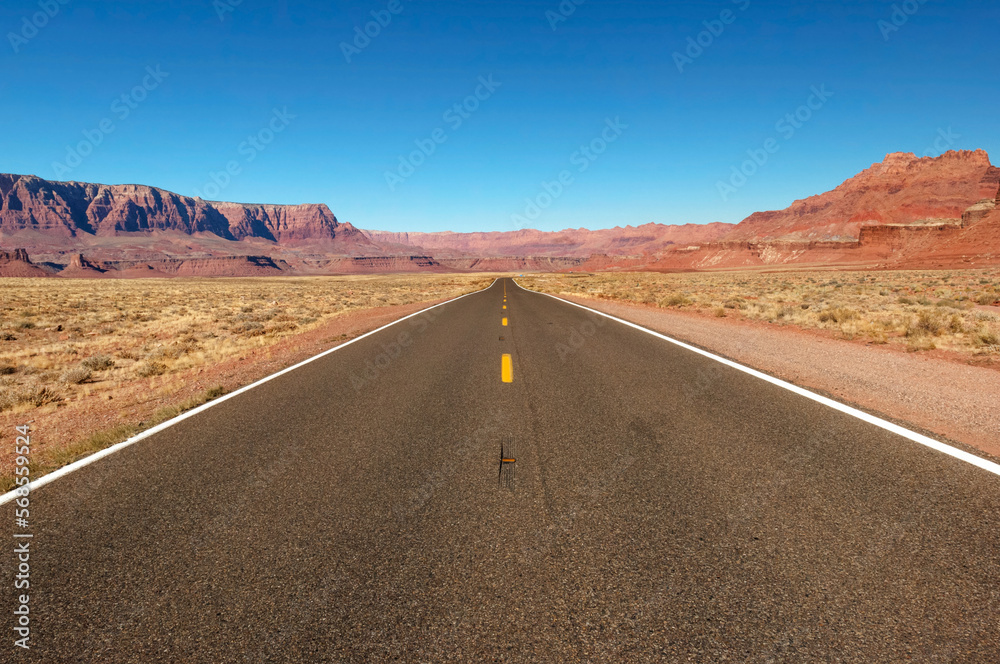 Fredonia Vermilion Cliffs Scenic Road (Interstate 89A) in Vermilion Cliffs National monument between Utah and Arizona states, Southwest USA Fredonia Vermilion Cliffs Scenic Road (Interstate 89A) in Vermilion Cliffs National monument between Utah and Arizona states, Southwest USA