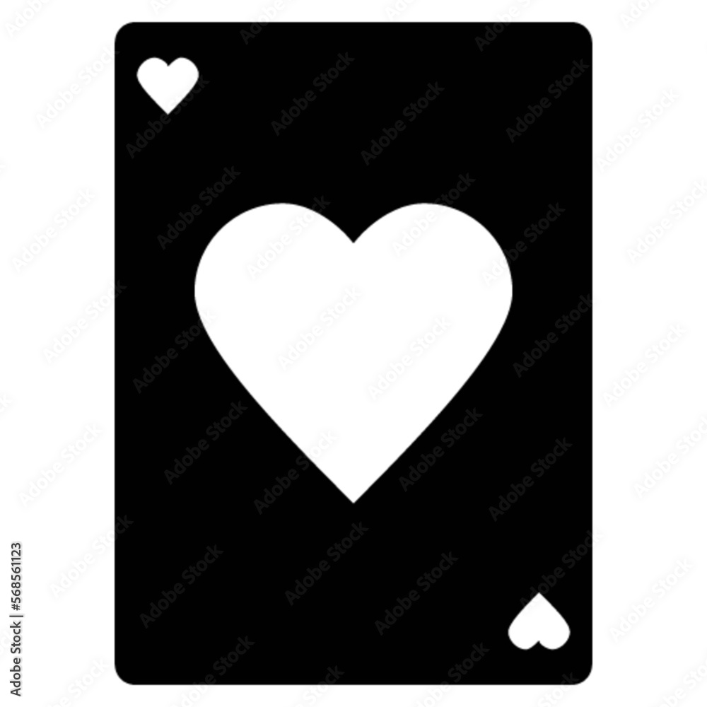 playing card heart vector, icon, symbol, logo, clipart, isolated