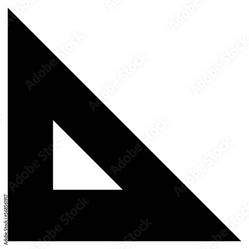 triangle ruler vector, icon, symbol, logo, clipart, isolated. vector illustration. vector illustration isolated on white background.