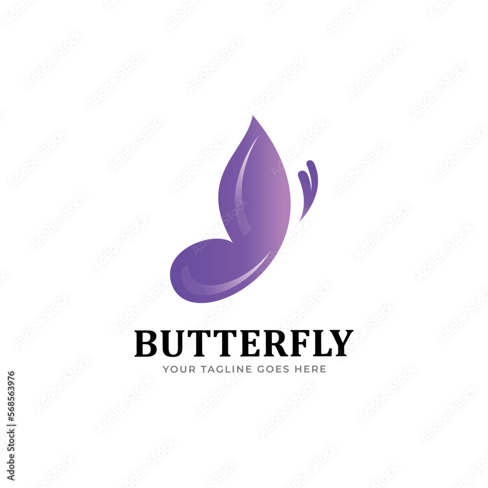 Obraz premium Butterfly logo. Luxury line logotype design. Universal premium butterfly symbol logotype.